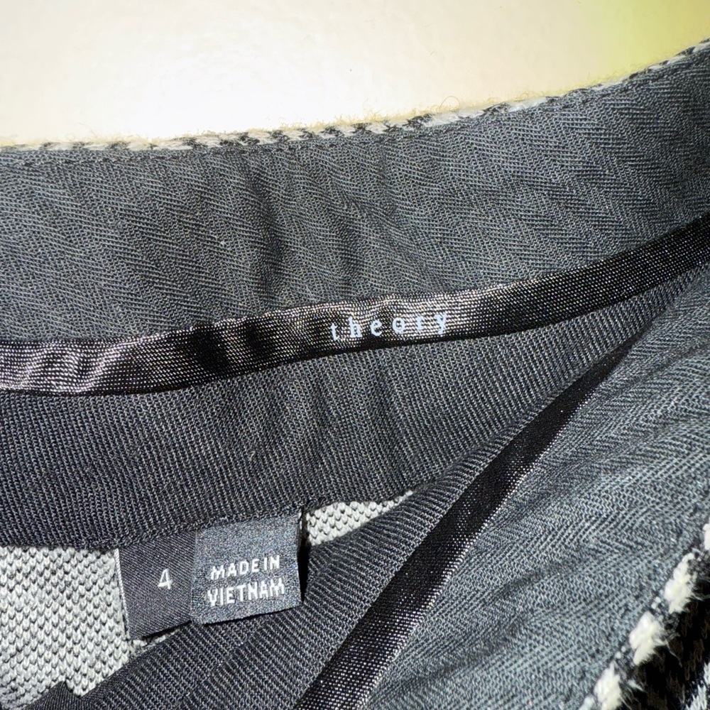 Theory Black and White Dress Pants